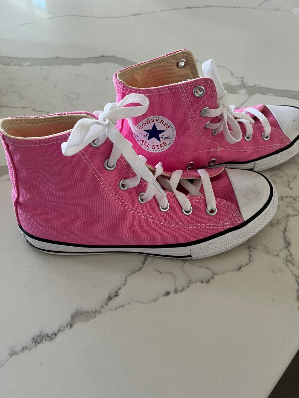 Converse Pink High Top Canvas Sneakers